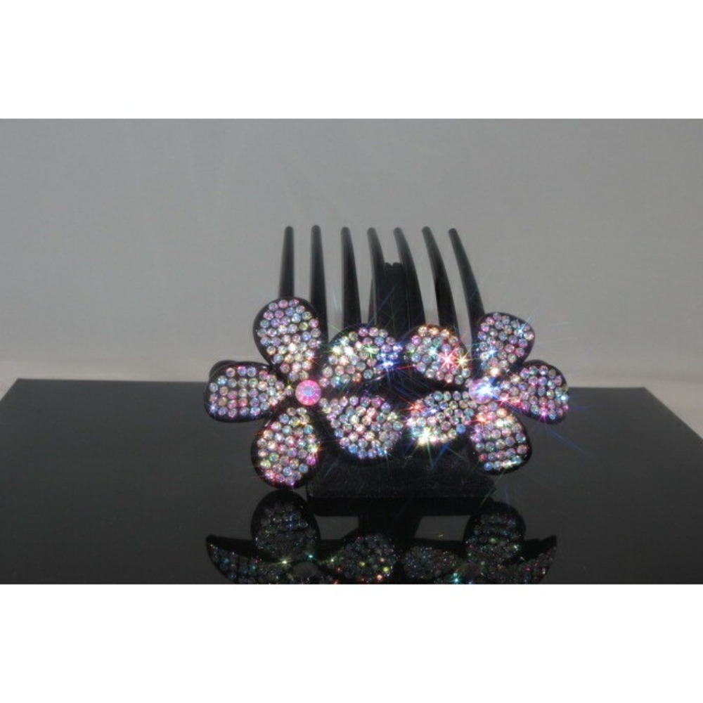1 New Gorgeous‎ Hair Comb W Shinny Crystals Hair Jewelry Accessories US Seller
